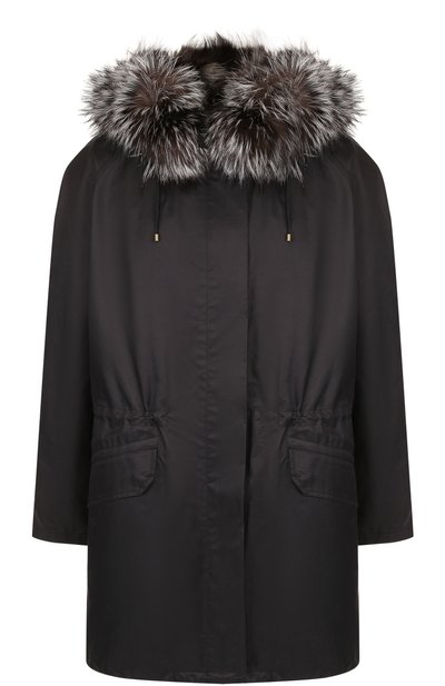 Женская хлопковая парка с меховой подстежкой и капюшоном YS ARMY PARIS, ар т. AF10890G18W