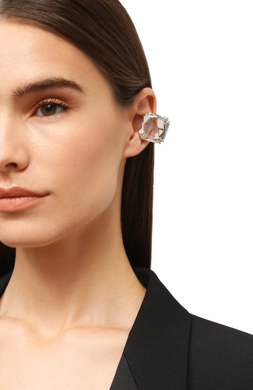 Моноклипса SWAROVSKI серебряного цвета по цене 8980 руб., арт. 5600756, фото 2 Моноклипса SWAROVSKI, арт. 5600756, фото 2