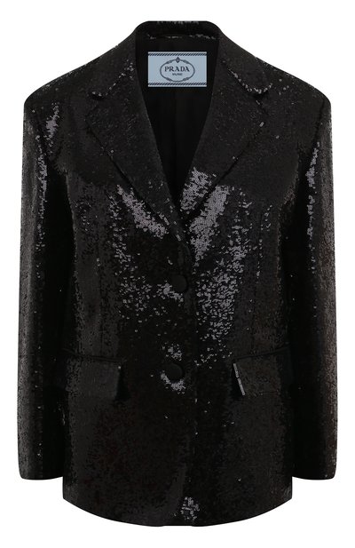 Женский жакет с отделкой пайетками PRADA, арт. P518MR-10AI-F0002-221