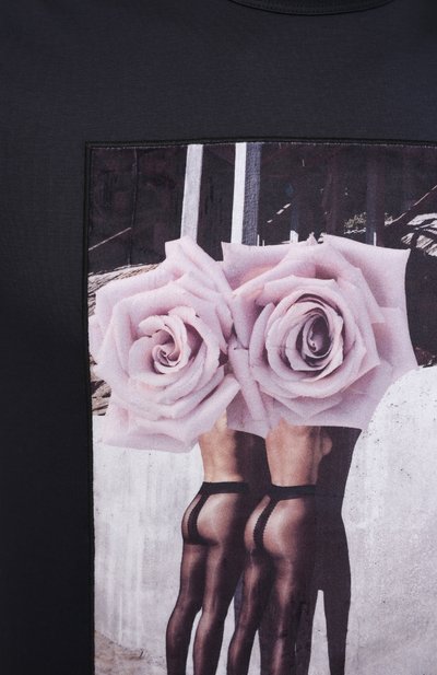 Хлопковая футболка LIMITATO темно-синего цвета по цене 18650 руб., арт. TWICE/T-SHIRT REGULAR, фото 5 Хлопковая футболка LIMITATO, арт. TWICE/T-SHIRT REGULAR, фото 5