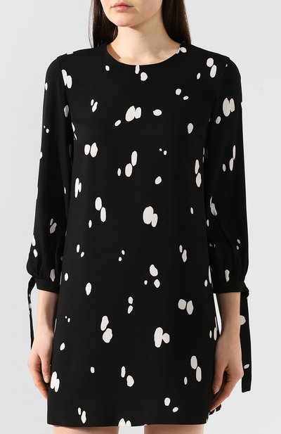 Платье из вискозы SAINT LAURENT черного цвета по цене 192500 руб., арт. 545338/Y313U, фото 3 Платье из вискозы SAINT LAURENT, арт. 545338/Y313U, фото 3