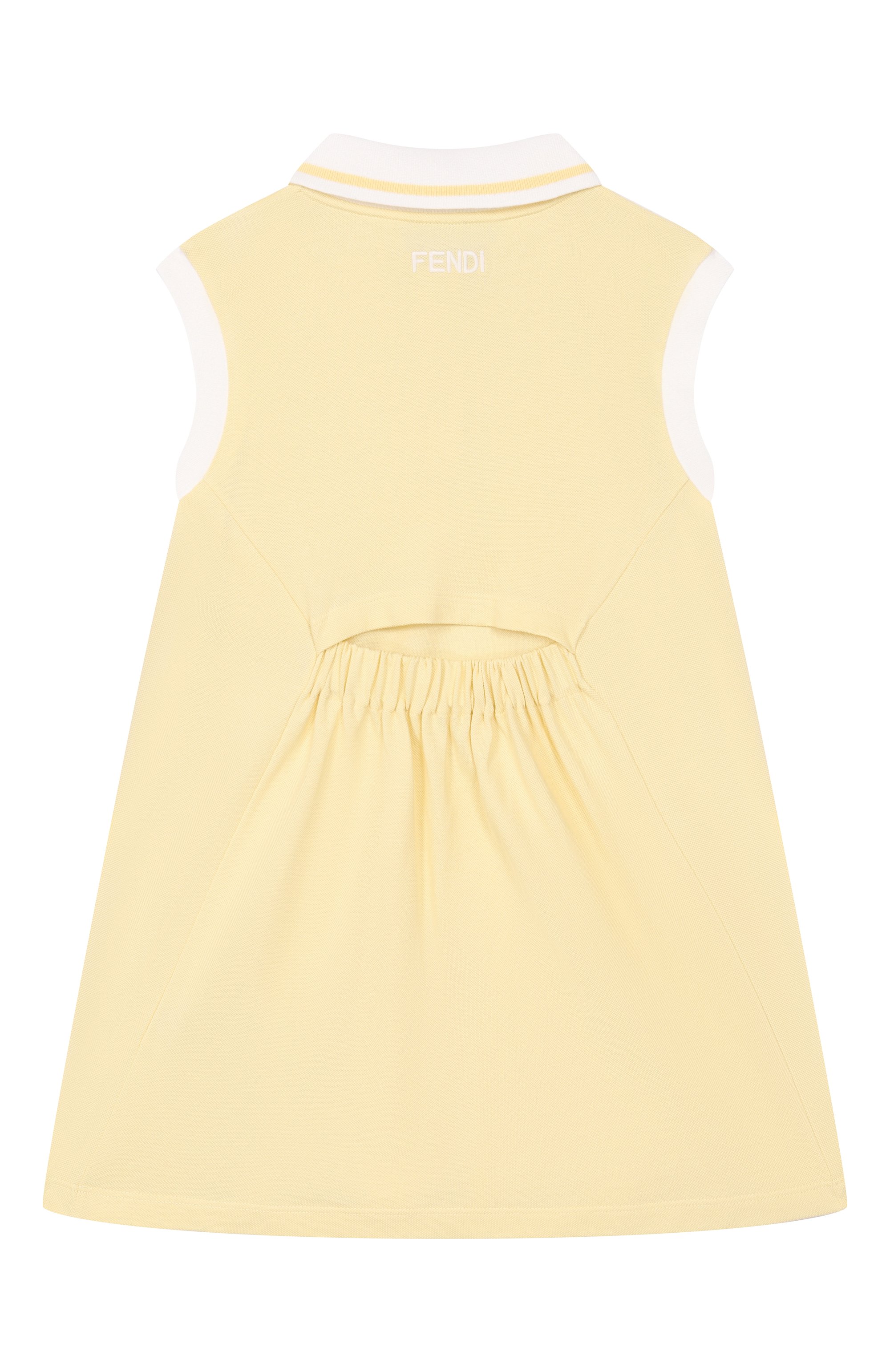 Хлопковое платье FENDI желтого цвета по цене 58550 руб., арт. JFB866/AVP_001, фото 2 Хлопковое платье FENDI, арт. JFB866/AVP_001, фото 2