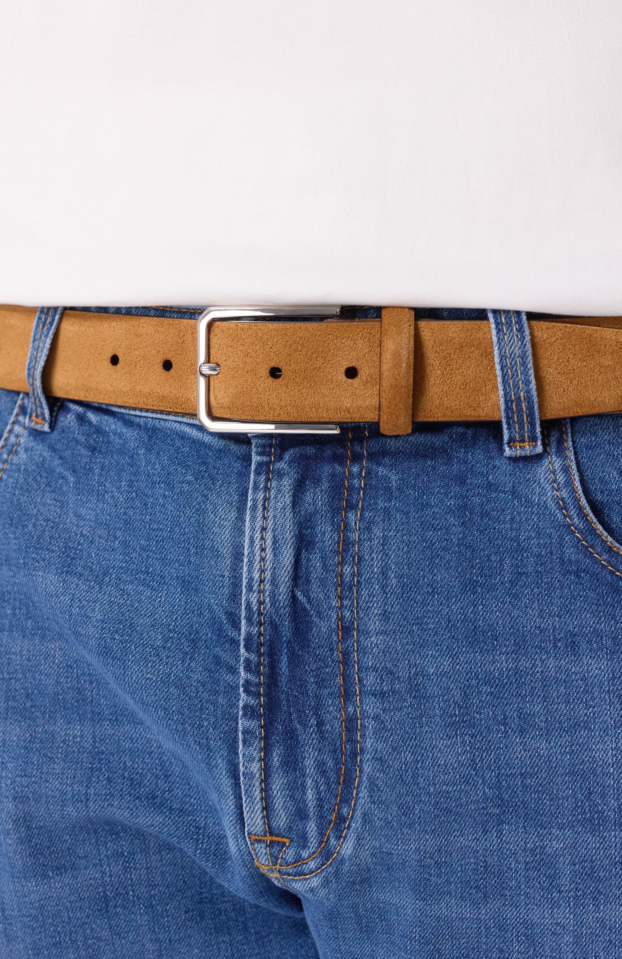 Замшевый ремень SANTONI, арт. CM35VS003B91EACD, фото 2