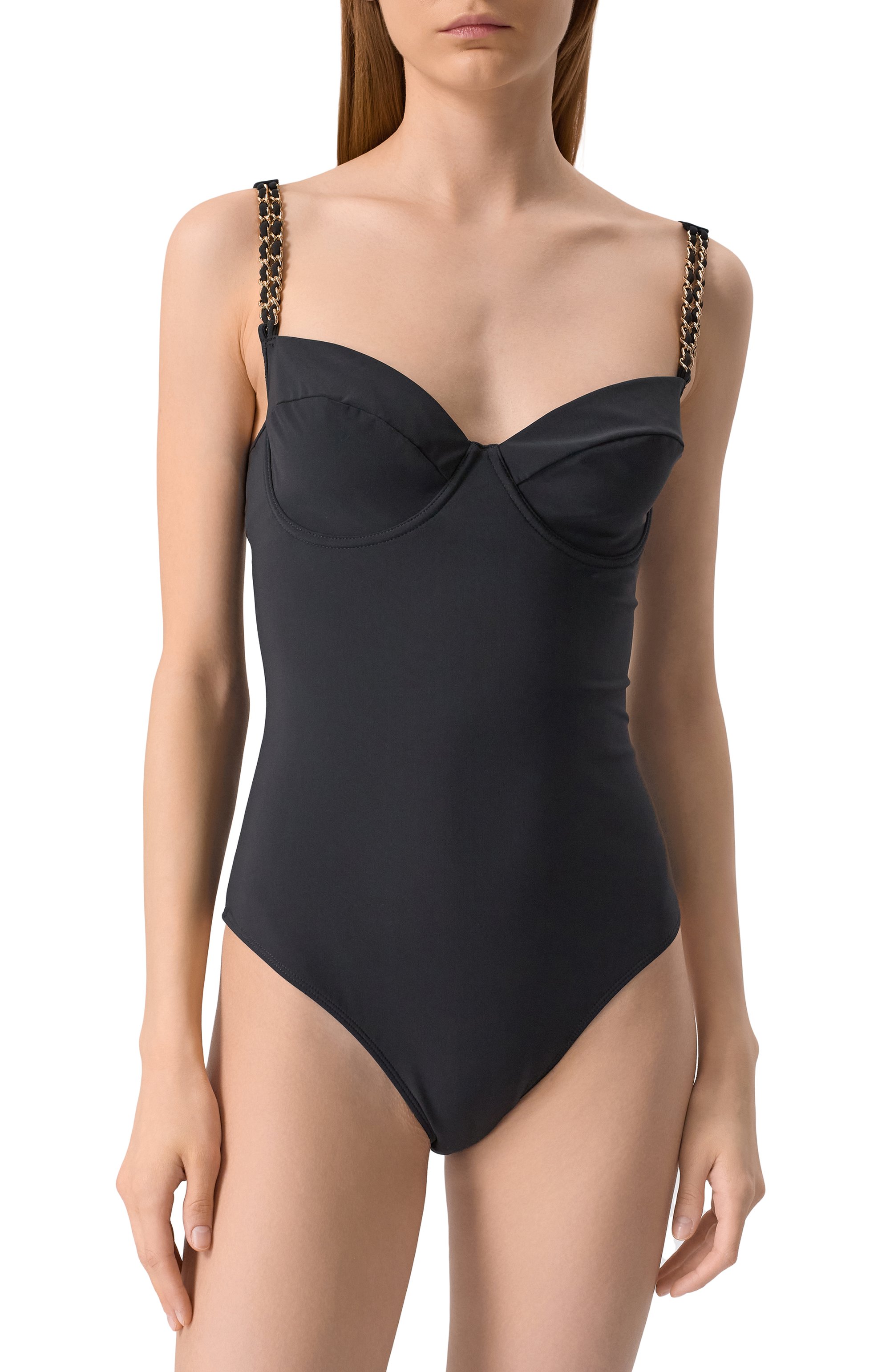 Слитный купальник AUBADE черного цвета по цене 25380 руб., арт. 4P55, фото 2 Слитный купальник AUBADE, арт. 4P55, фото 2