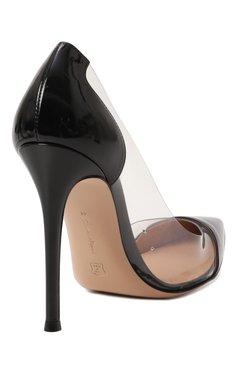 Женские комбинированные туфли plexi 105 GIANVITO ROSSI черного цвета, арт. G20140.15RIC.VGLNETR | Фото 5 (Материал внутренний: Натуральная кожа; Каблук высота: Высокий; Материал сплава: Проставлено; Драгоценные камни: Проставлено; Подошва: Плоская; Материал внешний: Экокожа, Натуральная кожа; Каблук тип: Шпилька)