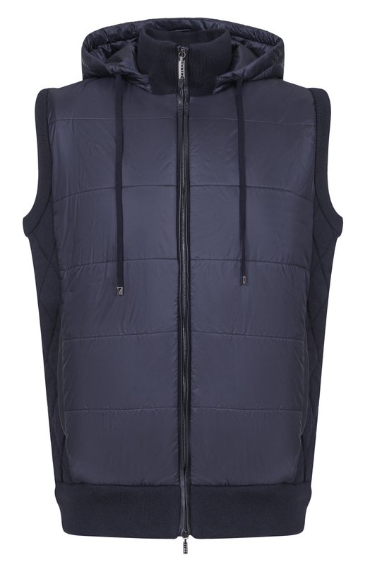 Жилет из шерсти и шелка Zilli KHG001M0295VQUI00_001 Синий KHG001M0295VQUI00_001