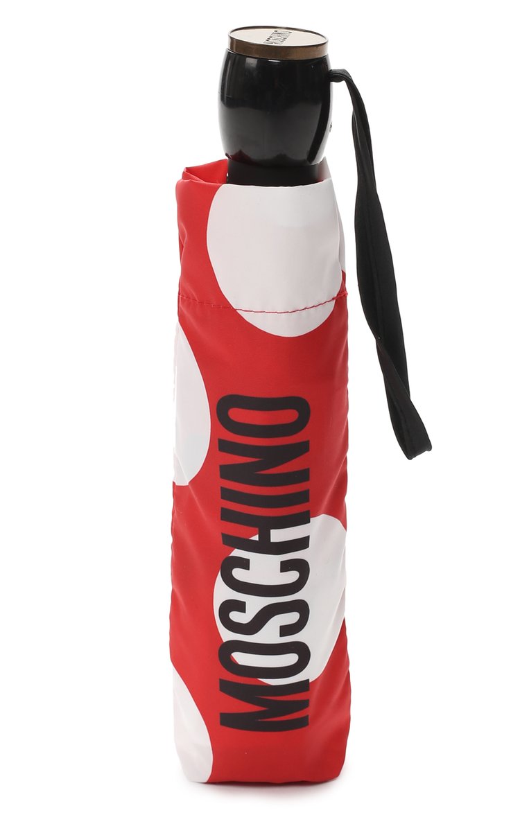 Женский складной зонт с принтом MOSCHINO красного цвета, арт. 8023-0PENCL0SE | Фото 4 (Материал: Синтетический материал, Текстиль, Металл; Статус проверки: Проверена категория, Проверено; Нос: Не проставлено; Материал сплава: Проверено, Проставлено)