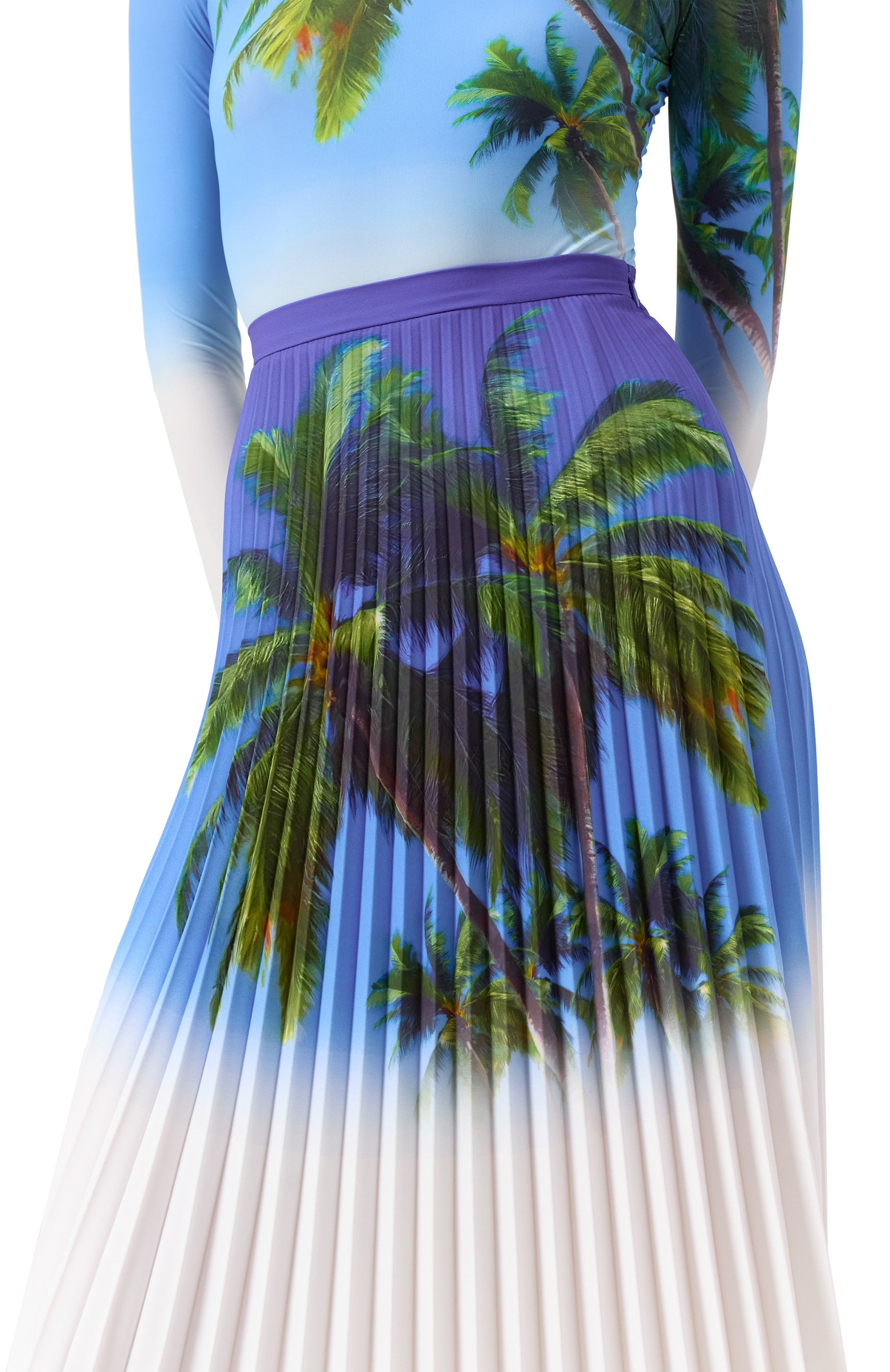 Плиссированная юбка MM6 белого цвета по цене 87550 руб., арт. S52MA0197/M35366, фото 5 Плиссированная юбка MM6, арт. S52MA0197/M35366, фото 5