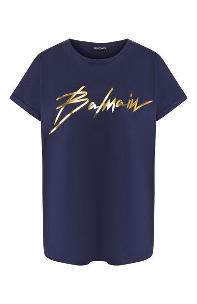 Женская хлопковая футболка BALMAIN, арт. RF21100/M065