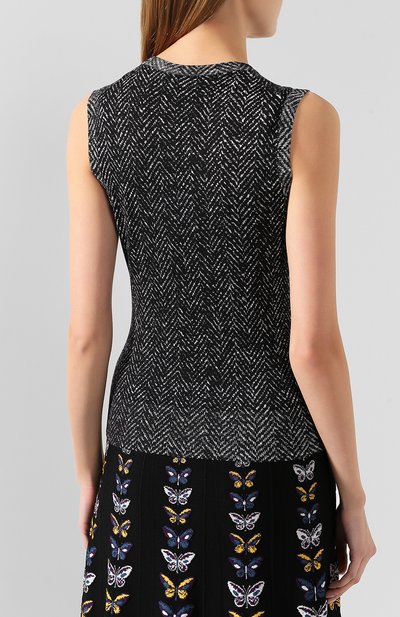 Шерстяной топ DOLCE & GABBANA серого цвета по цене 93550 руб., арт. FX457T/JAHGW, фото 4 Шерстяной топ DOLCE & GABBANA, арт. FX457T/JAHGW, фото 4
