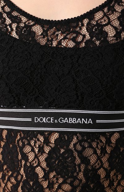 Топ DOLCE & GABBANA черного цвета по цене 66850 руб., арт. F74F9T/FLMPS, фото 5 Топ DOLCE & GABBANA, арт. F74F9T/FLMPS, фото 5