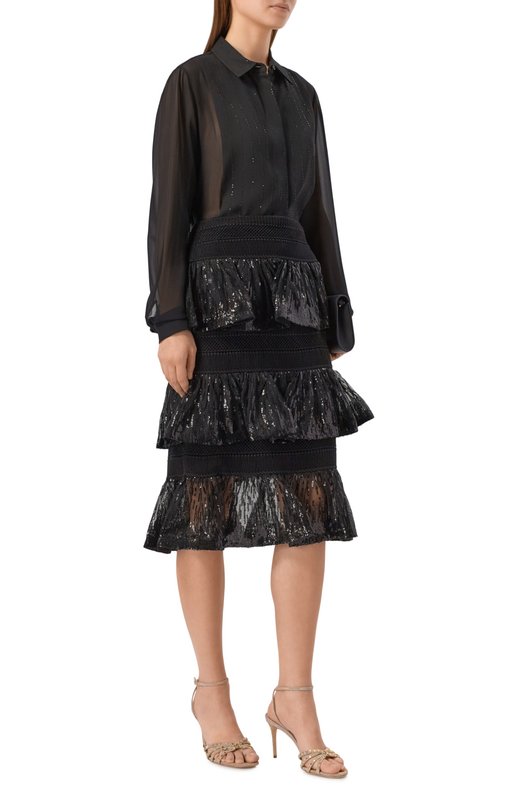 Текстильные босоножки Divine Julia Casadei 1L408A0801/C2905 Серебряный  1L408A0801/C2905 Фото 3