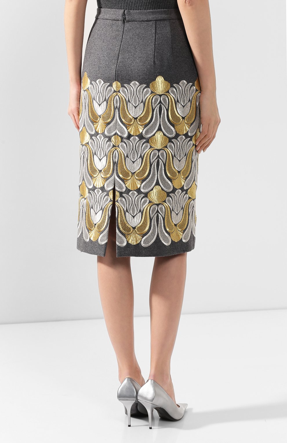 Юбка DRIES VAN NOTEN серого цвета по цене 67850 руб., арт. 192-10816-8121, фото 4 Юбка DRIES VAN NOTEN, арт. 192-10816-8121, фото 4