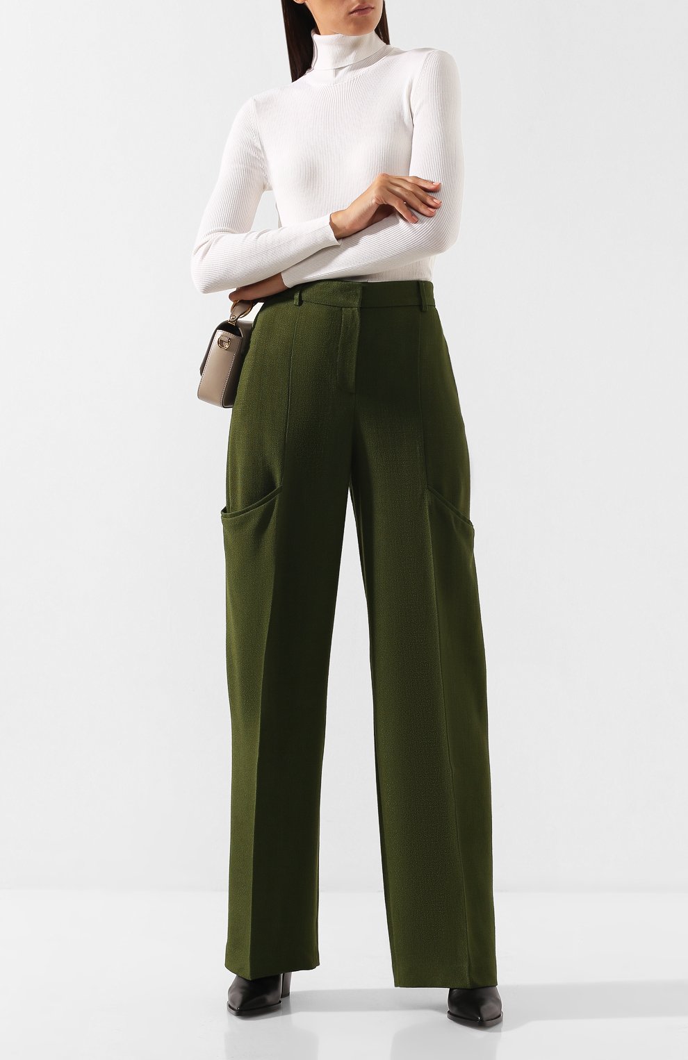 Брюки из вискозы JACQUEMUS зеленого цвета по цене 36550 руб., арт. 193PA01/26580, фото 2 Брюки из вискозы JACQUEMUS, арт. 193PA01/26580, фото 2