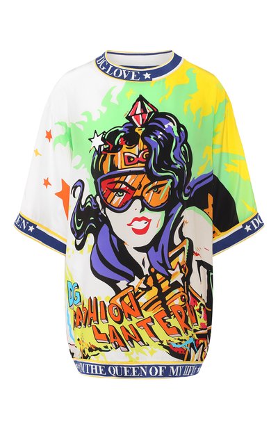 Женская шелковая футболка DOLCE & GABBANA, арт. F8L16T/G7R0L