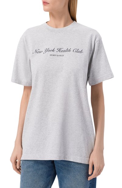 Хлопковая футболка SPORTY AND RICH, арт. T0043508043GY03, фото 3