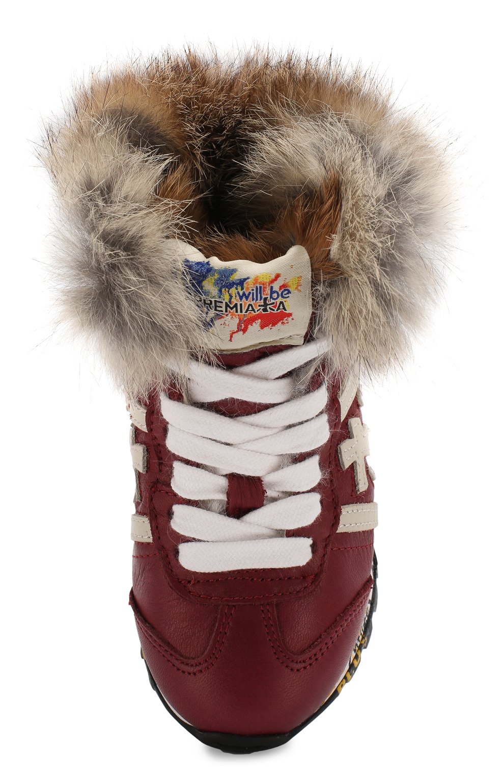 Кожаные кроссовки с меховой отделкой PREMIATA WILL BE, арт. ADAM M L/1313/T0D, фото 4