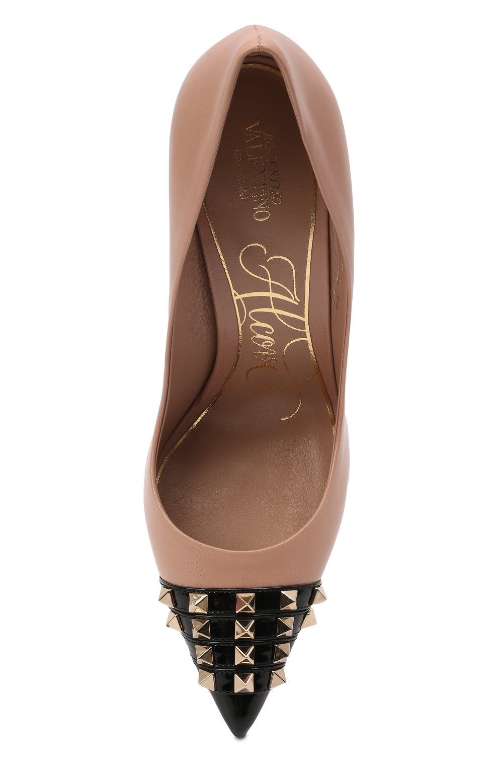 Кожаные туфли rockstud alcove VALENTINO бежевого цвета по цене 66650 руб., арт. WW0S0DE5/YGD, фото 6 Кожаные туфли rockstud alcove VALENTINO, арт. WW0S0DE5/YGD, фото 6