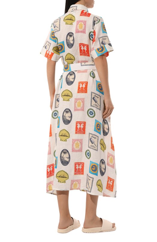 Льняное платье PALM NOOSA MEMENT0 DRESS Белый  MEMENT0 DRESS Фото 4