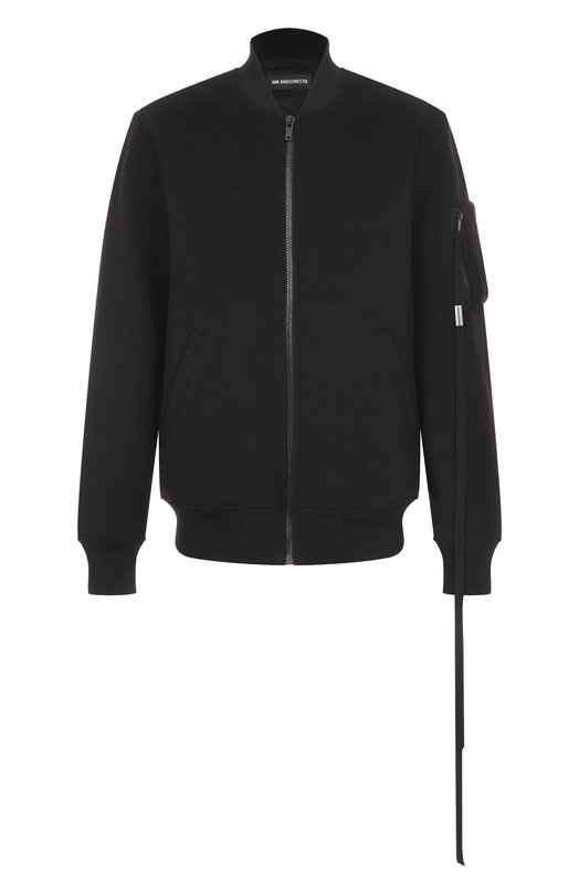 Бомбер из шерсти и кашемира Ann Demeulemeester B0012390/FA229 Чёрный B0012390/FA229