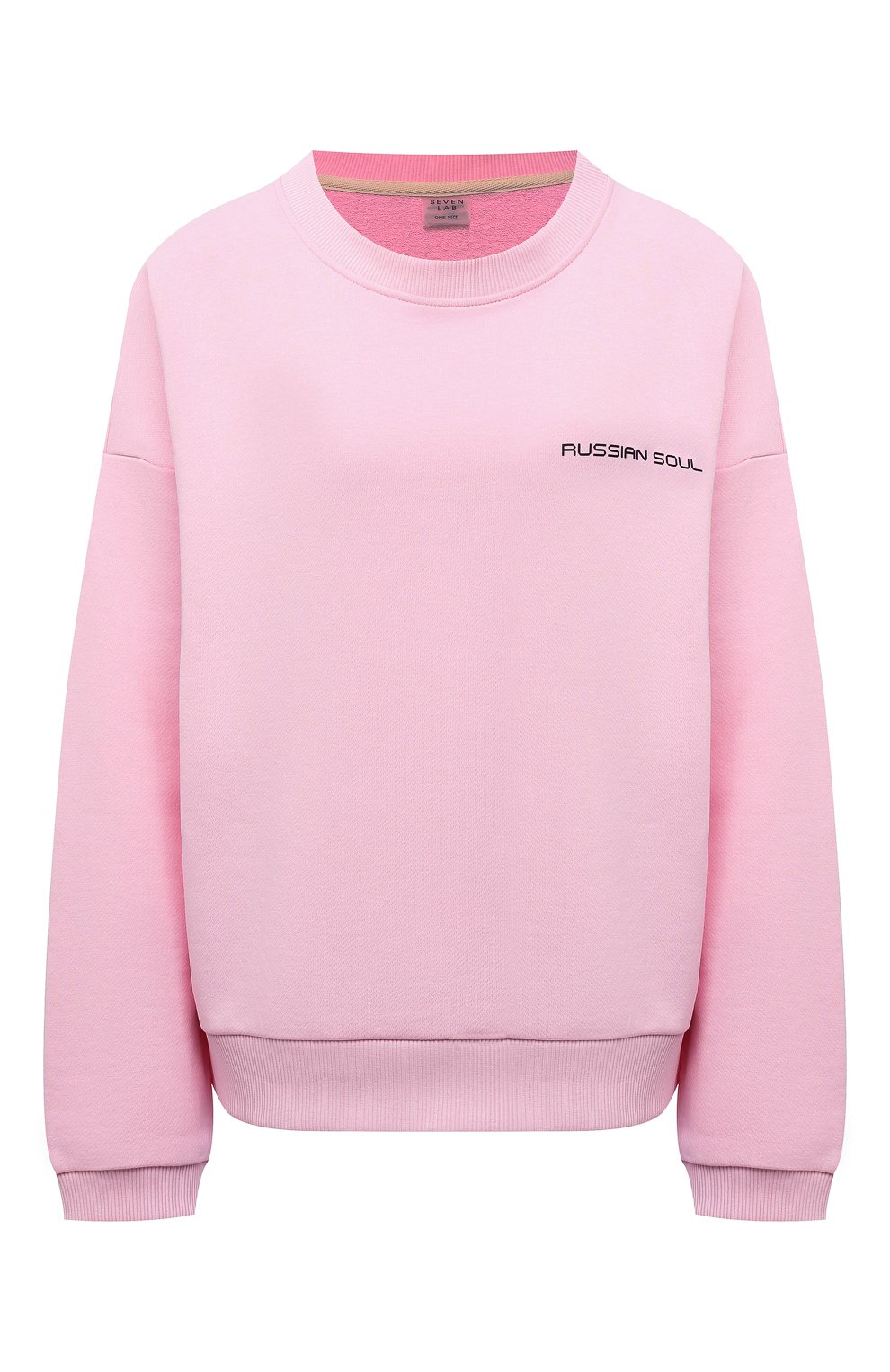 Хлопковый свитшот SEVEN LAB розового цвета по цене 7350 руб., арт. SW RS G019 pink, фото 1 Хлопковый свитшот SEVEN LAB, арт. SW RS G019 pink, фото 1
