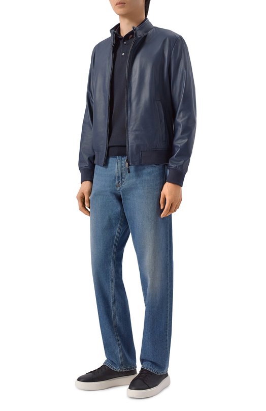 Двусторонний кожаный бомбер Gimo's 6S20.1.090.62R/112 Синий  6S20.1.090.62R/112 Фото 2