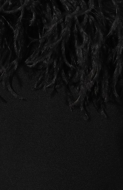 Платье с отделкой перьями P.A.R.O.S.H. черного цвета по цене 91900 руб., арт. PIC0-D725253P, фото 5 Платье с отделкой перьями P.A.R.O.S.H., арт. PIC0-D725253P, фото 5