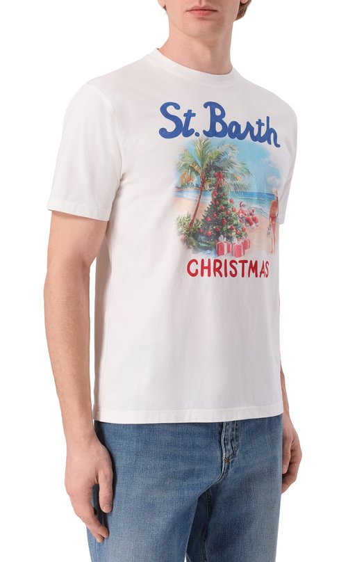 Хлопковая футболка MC2 Saint Barth ARN0001-00834I/ARN0TT Белый  ARN0001-00834I/ARN0TT Фото 3