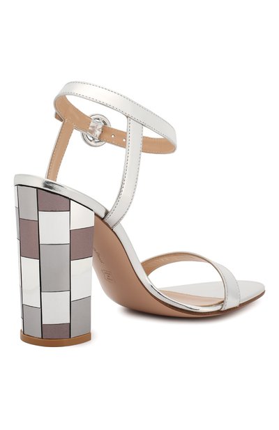 Кожаные босоножки GIANVITO ROSSI, арт. G31132.00RIC.METARGE, фото 4