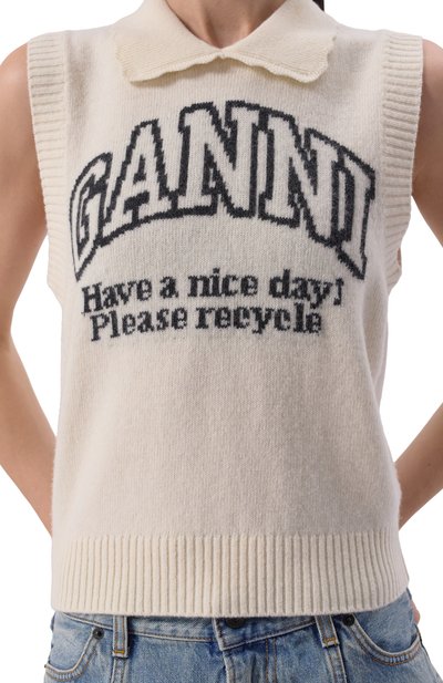 Шерстяной жилет GANNI, арт. K2463/2678, фото 5