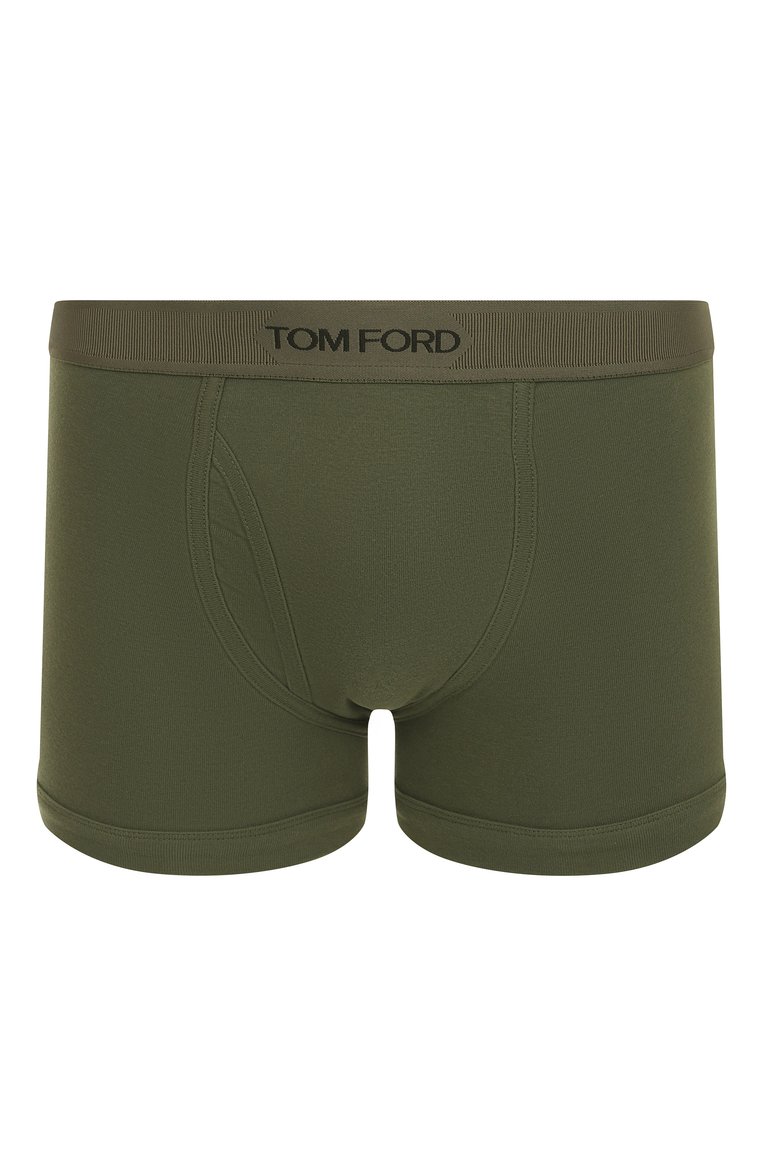 Мужские хлопковые боксеры TOM FORD хаки цвета, арт. T4LC3/204 | Фото 1 (Автоматизация состава: Проставлено; Нос: Не проставлено; Материал внешний: Хлопок; Кросс-КТ: бельё; Трусы М: Боксеры; Мужское Кросс-КТ: Трусы)