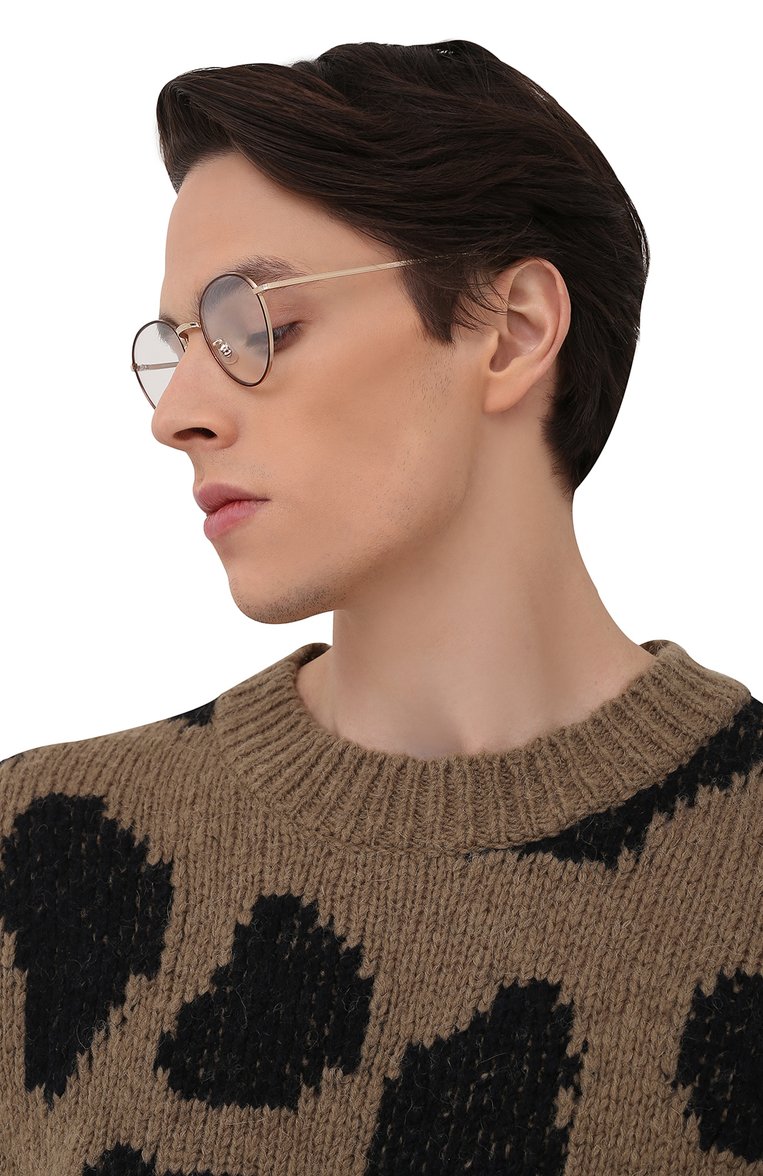 Женские солнцезащитные очки OLIVER PEOPLES золотого цвета, арт. 1231ST-52991W | Фото 3 (Тип очков: С/з; Региональные ограничения белый список (Axapta Mercury): RU, Не проставлено; Кросс-КТ: С/з-унисекс; Нос: Не проставлено; Материал: Металл; Очки форма: Круглые; Оптика Гендер: оптика-унисекс)