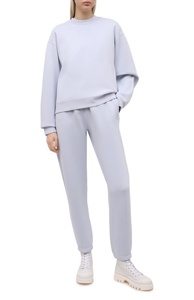 Хлопковый свитшот ALEXANDERWANG.T голубого цвета по цене 20900 руб., арт. 4CC1201157, фото 2 Хлопковый свитшот ALEXANDERWANG.T, арт. 4CC1201157, фото 2