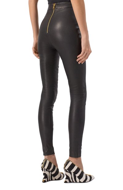 Кожаные легинсы BALMAIN, арт. GF1QE050/LE33, фото 4