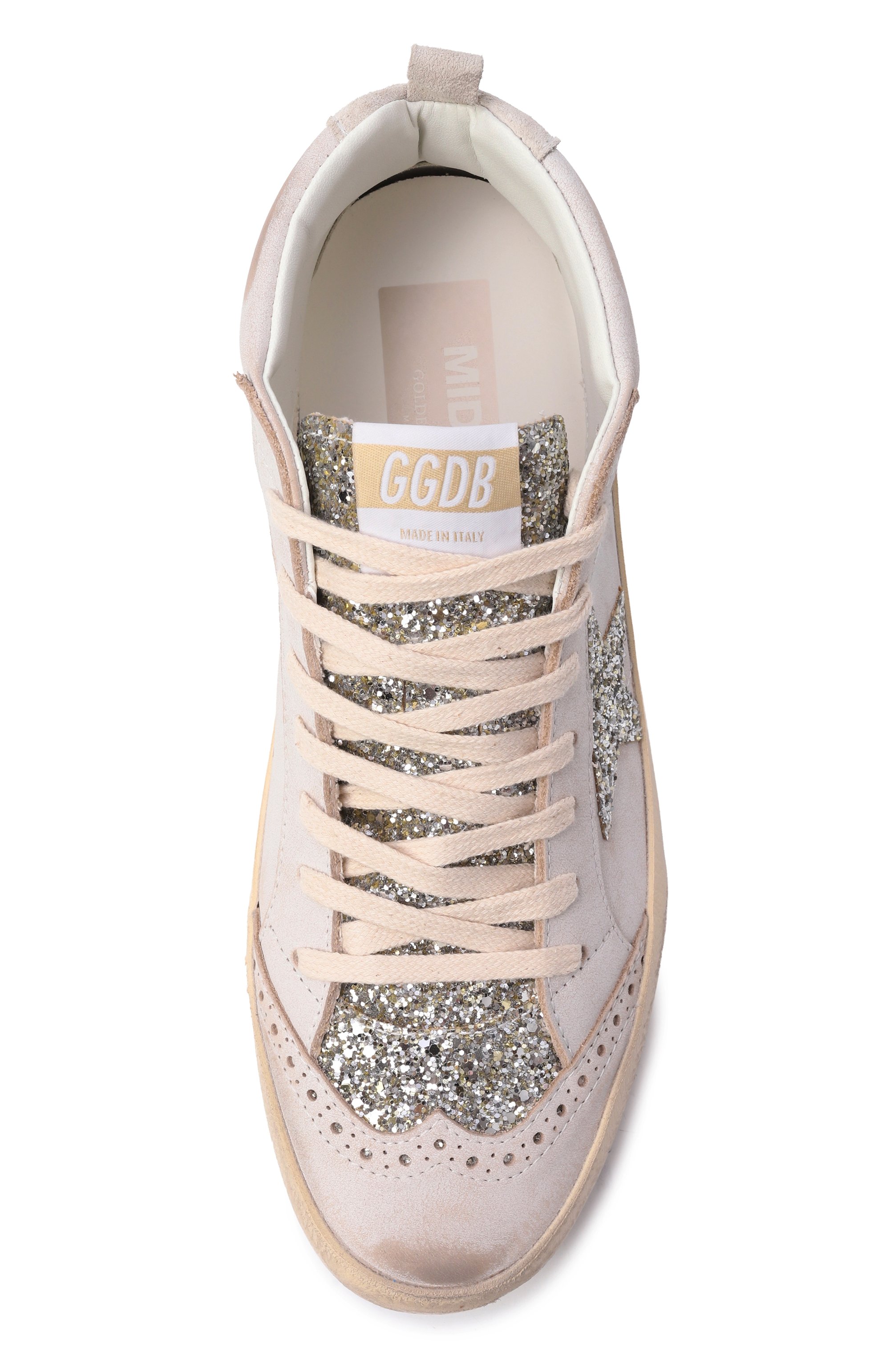 Комбинированные кеды mid star GOLDEN GOOSE DELUXE BRAND, арт. GWF00122.F008098, фото 6