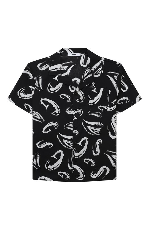 

Хлопковая рубашка MSGM kids, Чёрный