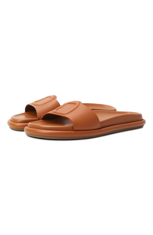 Кожаные шлепанцы Santoni WHXG71409G0MTKED Коричневый WHXG71409G0MTKED