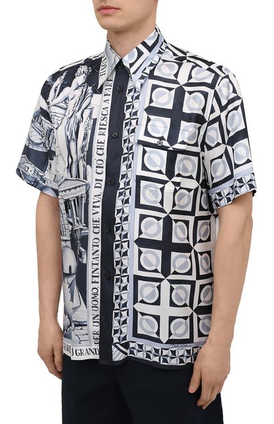Шелковая рубашка DOLCE & GABBANA, арт. G5GX3T/FI1VV, фото 3