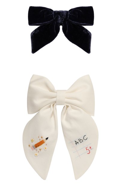 Комплект из двух бантов PINK.OLIVKA разноцветного цвета по цене 10140 руб., арт. PO-27015, фото 1 Комплект из двух бантов PINK.OLIVKA, арт. PO-27015, фото 1