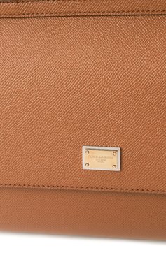 Женская сумка sicily medium DOLCE & GABBANA бежевого цвета, арт. BB9002/A1001_SET | Фото 3 (Ремень/цепочка: На ремешке; Драгоценные камни: Проставлено; Размер: medium; Материал: Натуральная кожа; Материал сплава: Проставлено)