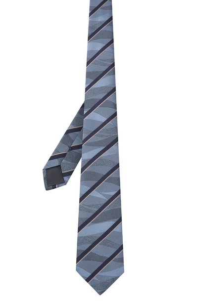 Шелковый галстук GIORGIO ARMANI голубого цвета по цене 21050 руб., арт. 360054/2R910, фото 3 Шелковый галстук GIORGIO ARMANI, арт. 360054/2R910, фото 3