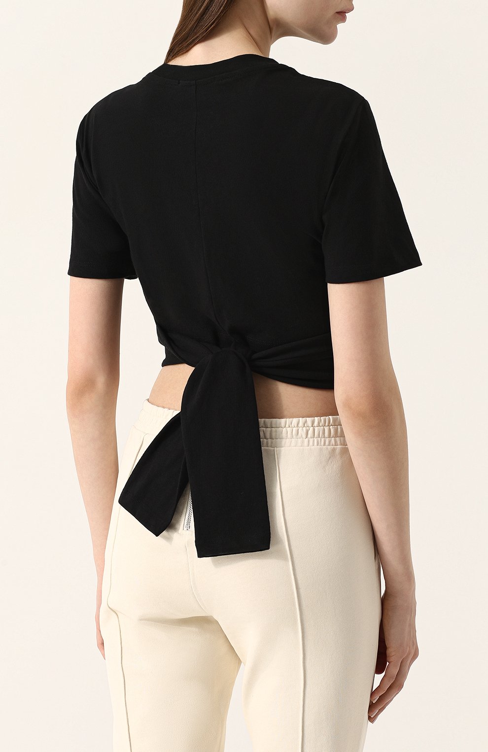Однотонный хлопковый кроп-топ ALEXANDERWANG.T, арт. 4C481119B0, фото 4