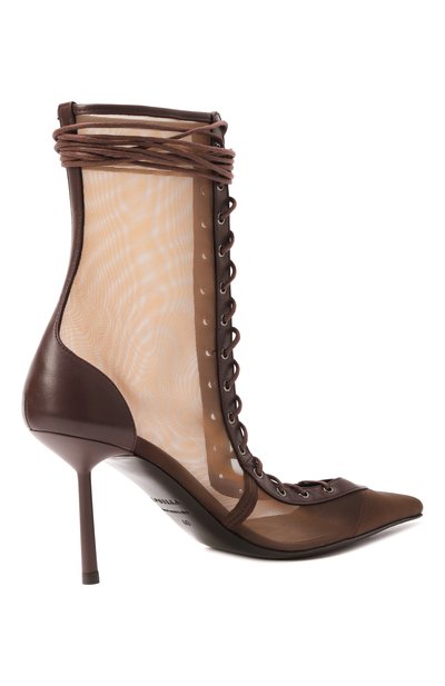 Текстильные ботильоны colette 80 LE SILLA темно-коричневого цвета по цене 119000 руб., арт. 4281Y080BXPPNEM/748, фото 5 Текстильные ботильоны colette 80 LE SILLA, арт. 4281Y080BXPPNEM/748, фото 5