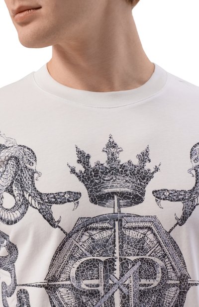 Хлопковая футболка PHILIPP PLEIN, арт. SAFC MTK8822 PJY002N, фото 5