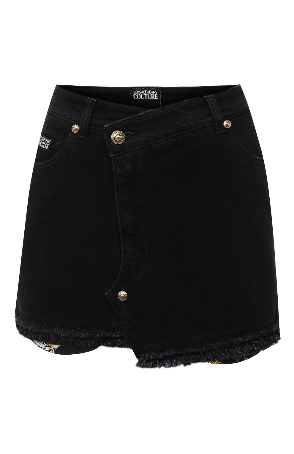 Джинсовая юбка VERSACE JEANS COUTURE черного цвета по цене 33850 руб., арт. A9HZA32D-ZDP852 CUT 0UT/ALL4Z, фото 1 Джинсовая юбка VERSACE JEANS COUTURE, арт. A9HZA32D-ZDP852 CUT 0UT/ALL4Z, фото 1