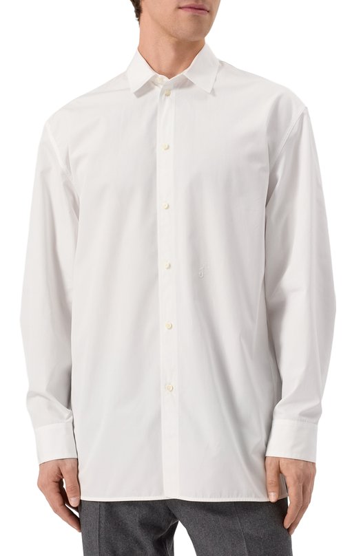 Хлопковая рубашка Jil Sander J24DL0113/J45001 Белый  J24DL0113/J45001 Фото 3