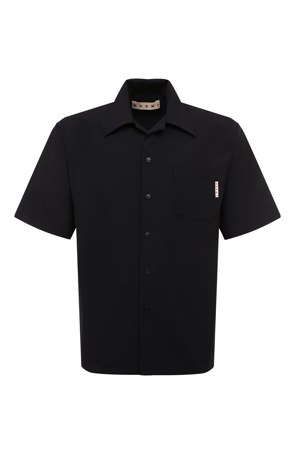 Шерстяная рубашка MARNI темно-синего цвета по цене 58300 руб., арт. CUMU0213A0 TW839, фото 1 Шерстяная рубашка MARNI, арт. CUMU0213A0 TW839, фото 1