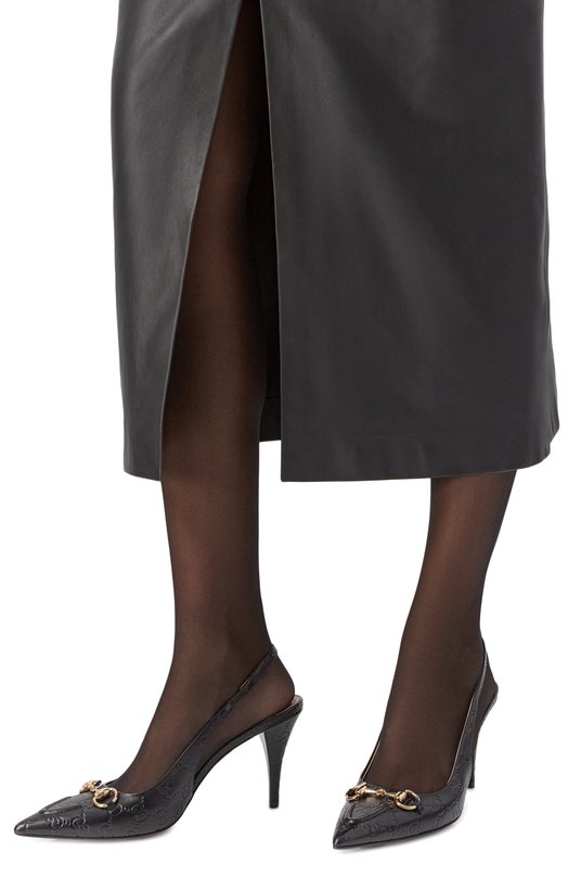 Кожаные туфли Horsebit Gucci 792065/AAEGJ Чёрный  792065/AAEGJ Фото 3