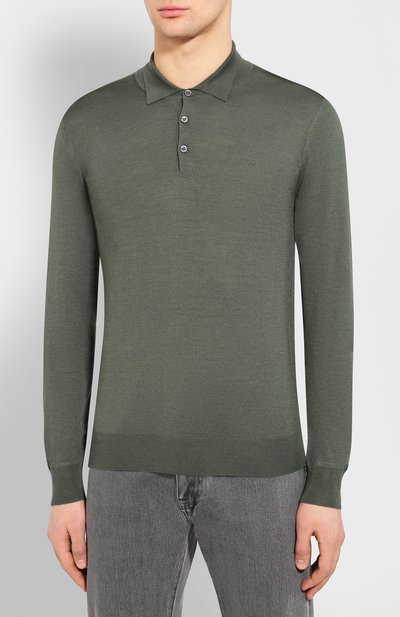 Поло из смеси шерсти и шелка CORNELIANI, арт. 85M596-0125115/00, фото 3