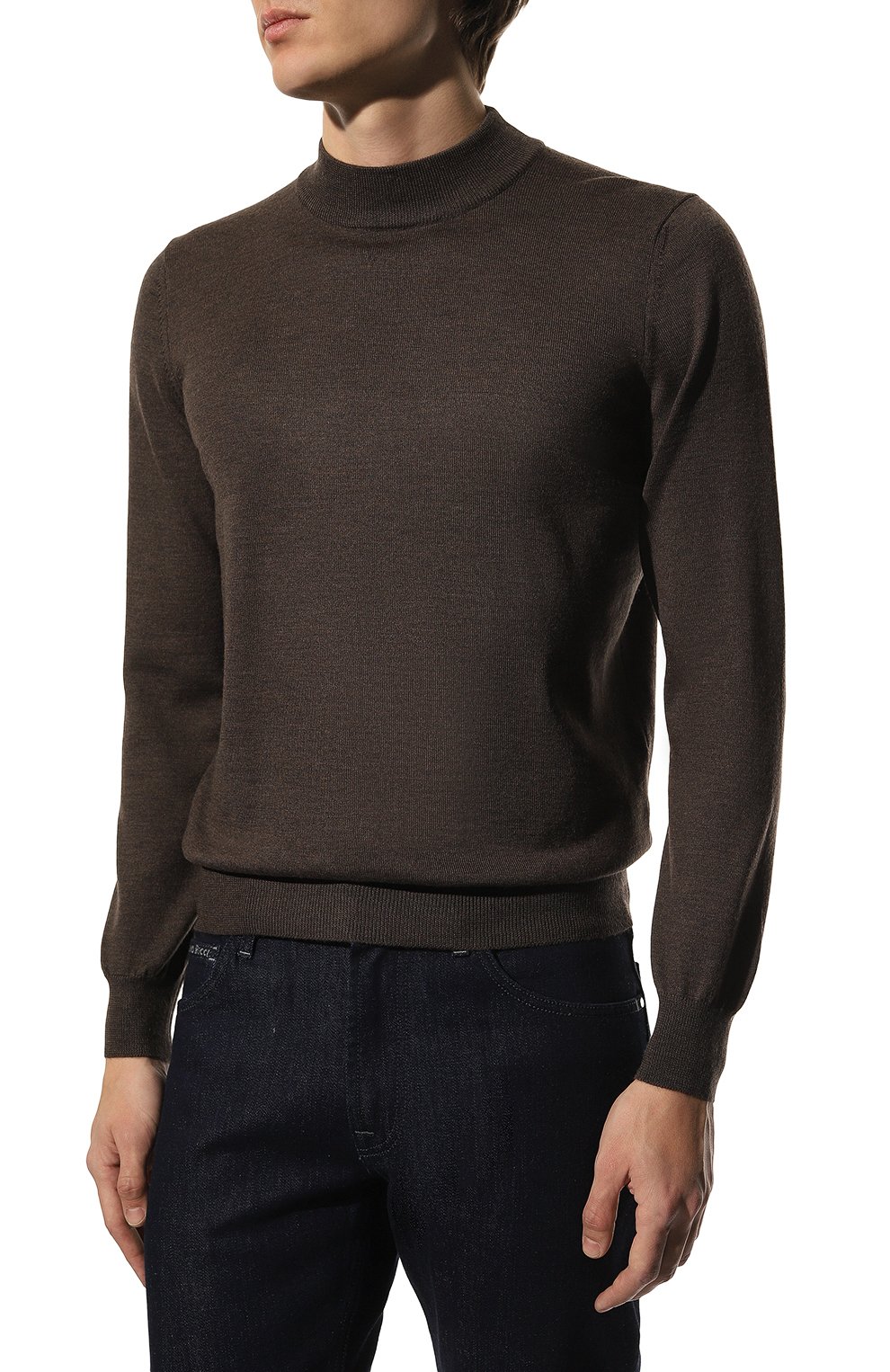 Шерстяной джемпер GRAN SASSO темно-коричневого цвета по цене 12950 руб., арт. 55108/14290, фото 3 Шерстяной джемпер GRAN SASSO, арт. 55108/14290, фото 3